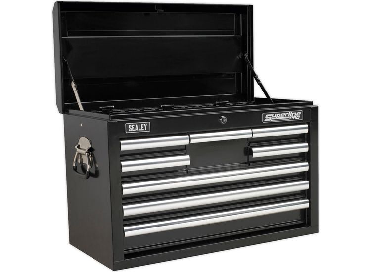 Sealey AP33089B Topchest 8 Drawer with Ball Bearing Slides - Black