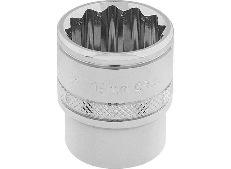 Draper 32797 3/8" Sq. Dr. Hi-Torq&amp;#174; 12 Point Socket (19mm)