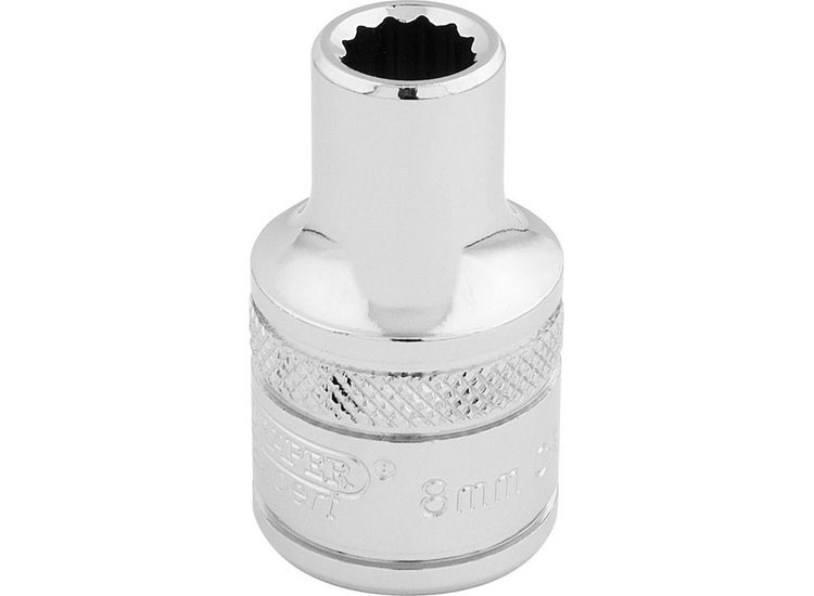 Draper 33038 1/2" Sq. Dr. Hi-Torq&amp;#174; 12 Point Socket (8mm)