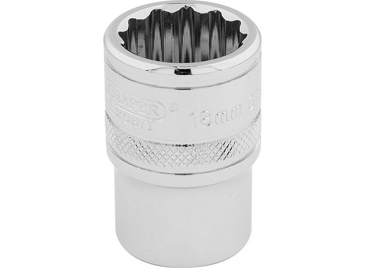 Draper 33202 1/2" Sq. Dr. Hi-Torq&amp;#174; 12 Point Socket (18mm)