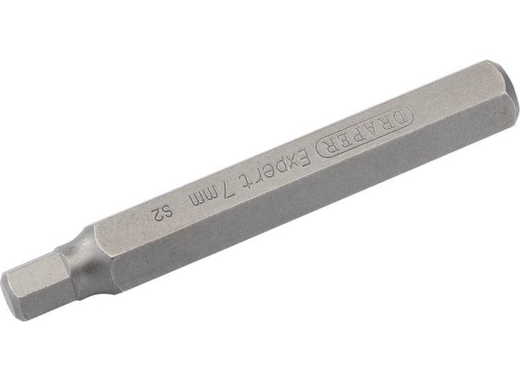 Draper 33335 7mm x 75mm Hexagonal 10mm Insert Bit for Mechanic's Bit Sets