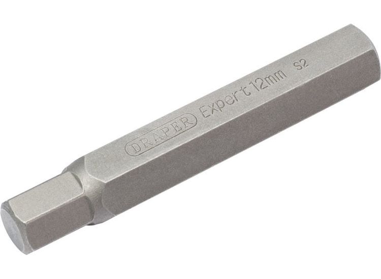 Draper 33338 12mm x 75mm Hexagonal 10mm Insert Bit for Mechanic's Bit Sets