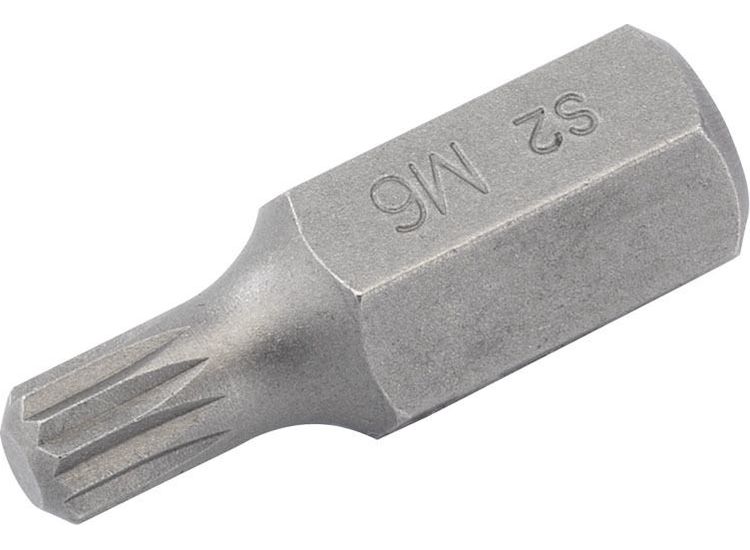Draper 33340 M6 x 30mm Spline 10mm Insert Bit for Mechanic's Bit Sets