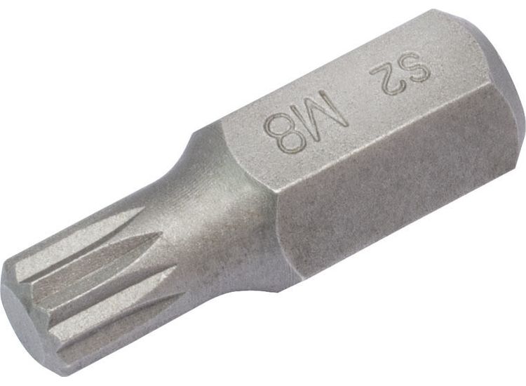 Draper 33341 M8 x 30mm Spline 10mm Insert Bit for Mechanic's Bit Sets