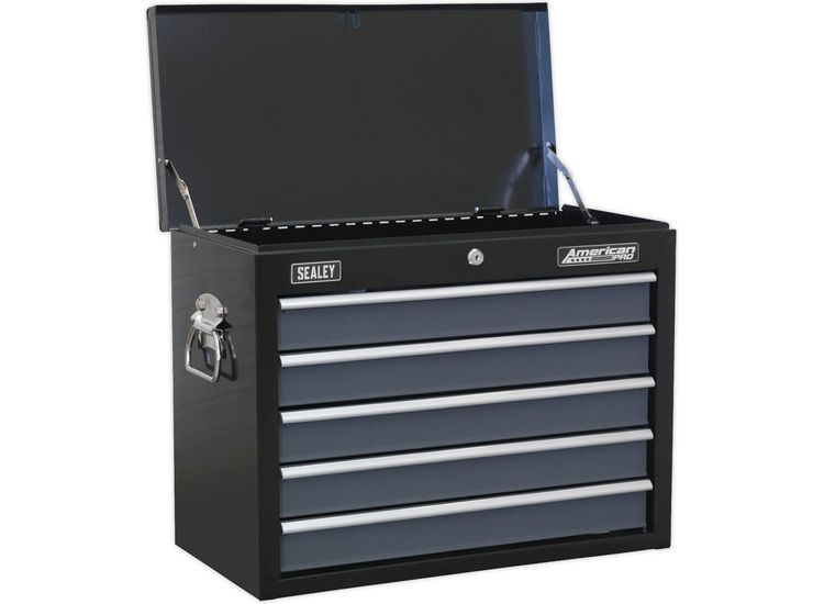 Sealey AP3505TB Topchest 5 Drawer with Ball Bearing Slides - Black/Grey