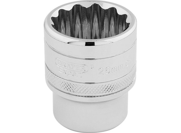 Draper 33441 1/2" Sq. Dr. Hi-Torq&amp;#174; 12 Point Socket (26mm)