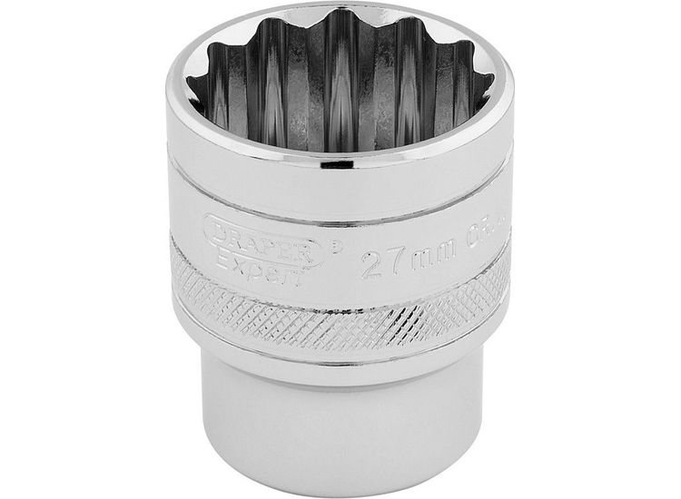 Draper 33442 1/2" Sq. Dr. Hi-Torq&amp;#174; 12 Point Socket (27mm)