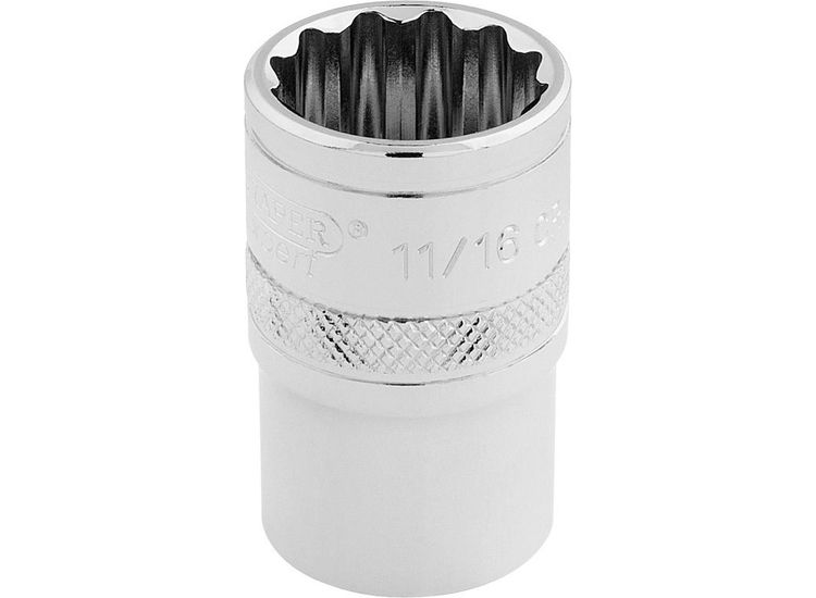 Draper 33644 1/2" Sq. Dr. Hi-Torq&amp;#174; 12 Point Socket (11/16")