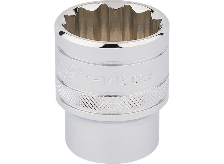 Draper 33726 1/2" Sq. Dr. Hi-Torq&amp;#174; 12 Point Socket (1.1/16")
