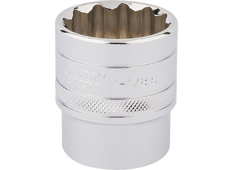 Draper 33727 1/2" Sq. Dr. Hi-Torq&amp;#174; 12 Point Socket (1.1/8")