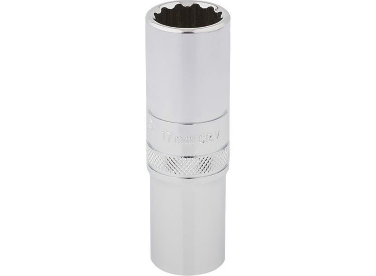 Draper 33735 1/2" Sq. Dr. Hi-Torq&amp;#174; 12 Point Deep Socket (17mm)