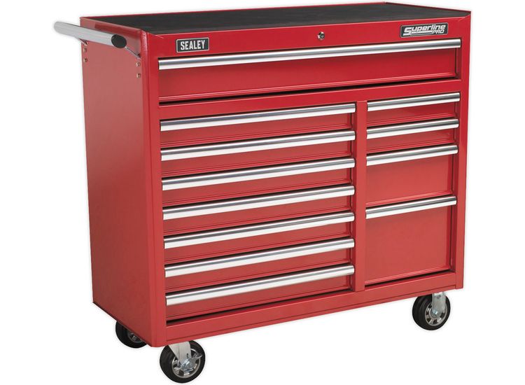 Sealey AP41120 Rollcab 12 Drawer with Ball Bearing Slides Heavy-Duty - Red