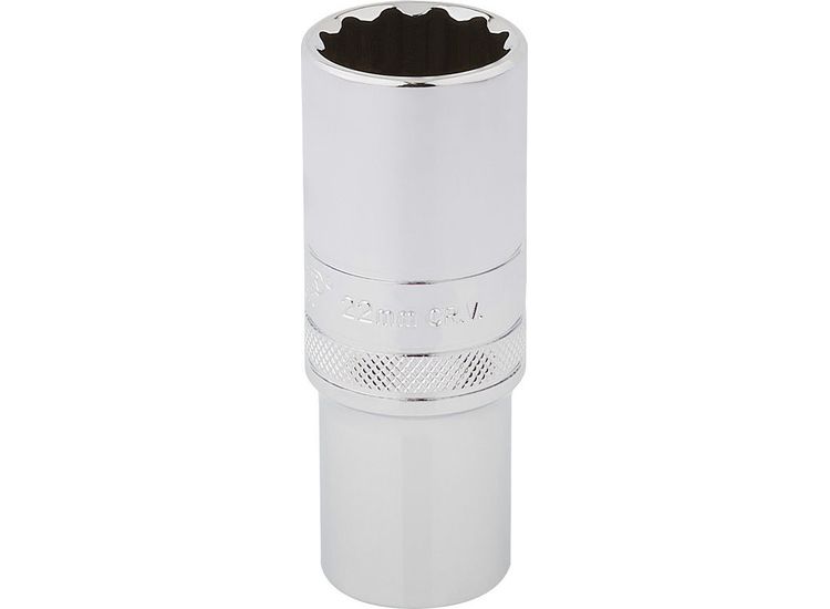 Draper 33788 1/2" Sq. Dr. Hi-Torq&amp;#174; 12 Point Deep Socket (22mm)