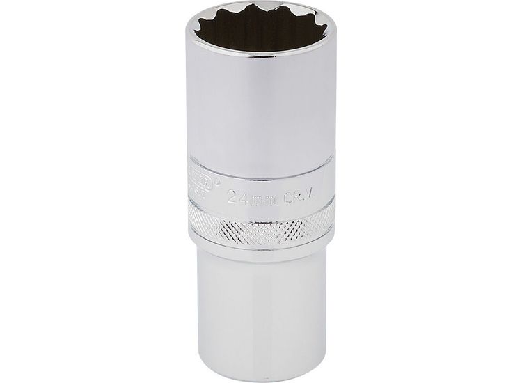 Draper 33802 1/2" Sq. Dr. Hi-Torq&amp;#174; 12 Point Deep Socket (24mm)