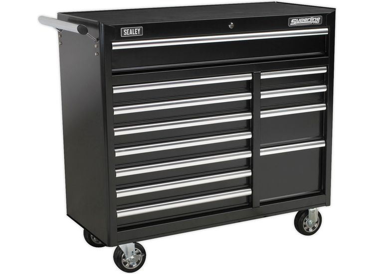 Sealey AP41120B Rollcab 12 Drawer with Ball Bearing Slides Heavy-Duty - Black