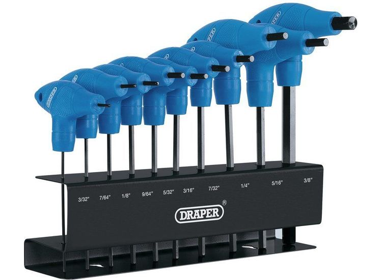 Draper 33871 Imperial T-Handle Hexagon Key Set (10 Piece)