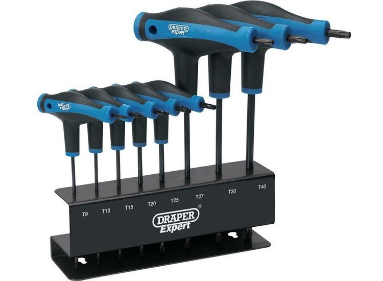 Draper 33872 Soft Grip 'T' Handle TX-STAR&amp;#174; Key Set (8 Piece)
