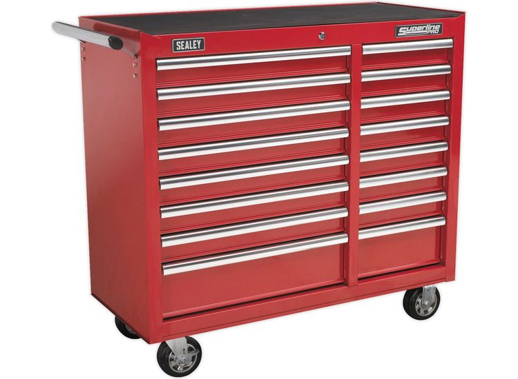 Sealey AP41169 Rollcab 16 Drawer with Ball Bearing Slides Heavy-Duty - Red
