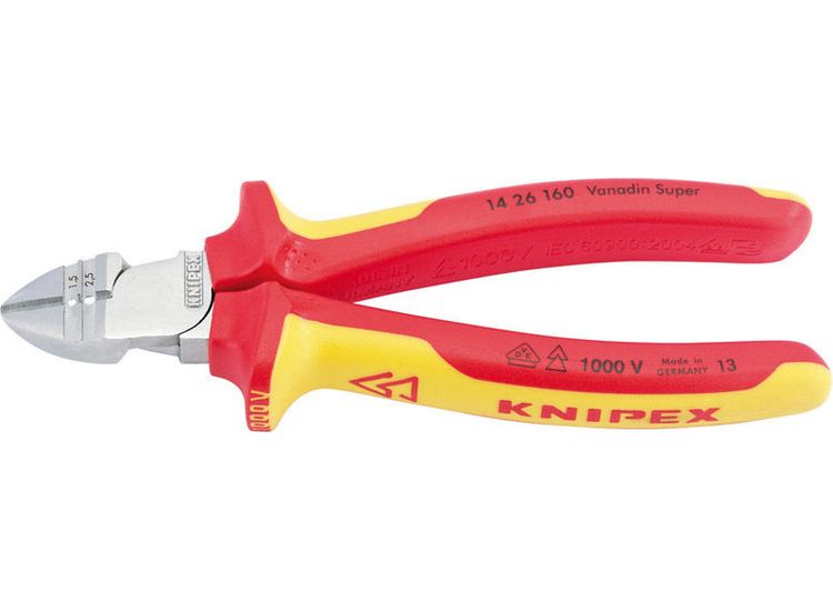 Draper 34055 Knipex 14 26 160SB VDE Fully Insulated Diagonal Wire Strippers and Cutters