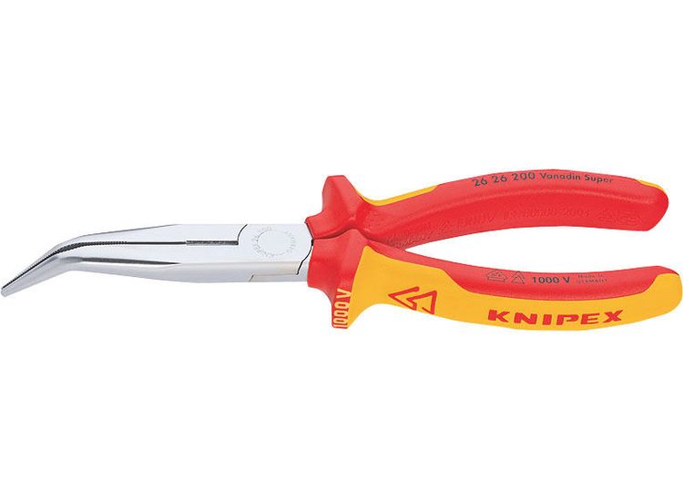 Draper 34056 Knipex 26 26 200SB Angled Long Nose Pliers (200mm)