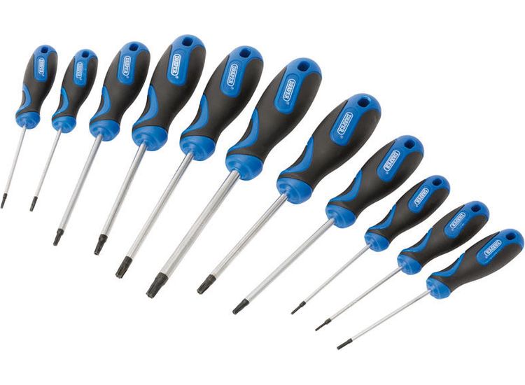 Draper 34253 Soft Grip TX-STAR&amp;#174; and TX-STAR&amp;#174; Security Screwdriver Set (11 Piece)