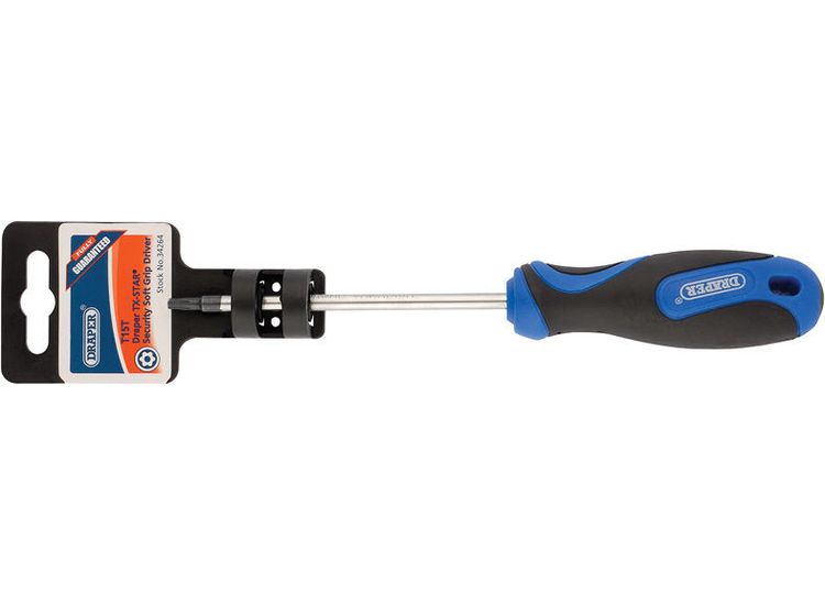 Draper 34264 Soft Grip T15 TX-STAR&amp;#174; Security Screwdrivers