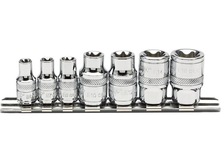 Draper 34412 1/4" and 3/8" Sq. Dr. TX-STAR&amp;#174; Socket Set (7 Piece)