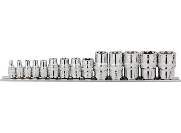 Draper 34415 1/4, 3/8, 1/2" Sq. Dr. TX-STAR&amp;#174; Socket Set (14 Piece)