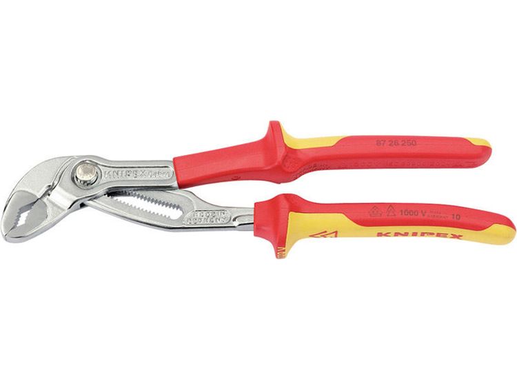Draper 34672 Knipex 87 26 250 250mm VDE Cobra&amp;#174; Chrome Waterpump Pliers