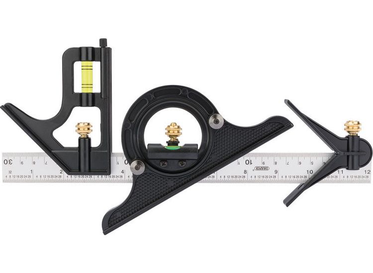 Draper 34704 Combination Square with Centre Head and Protractor