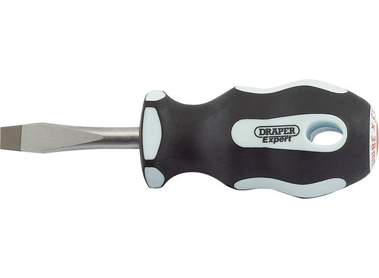 Draper 34977 Plain Slot 6.5 x 38mm Soft Grip Screwdrivers