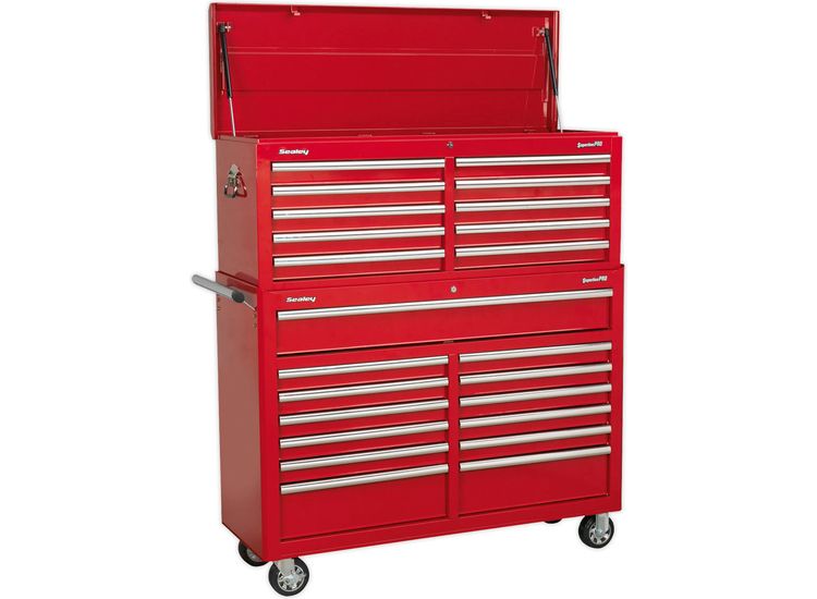 Sealey AP52COMBO1 Tool Chest Combination 23 Drawer with Ball Bearing Slides - Red