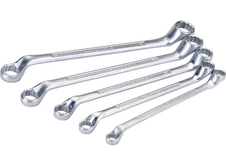 Draper 35089 Cranked Metric Ring Spanner Set (5 Piece)