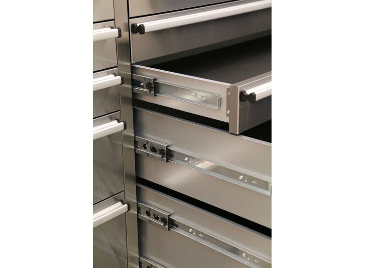 Sealey AP5520SS Mobile Stainless Steel Tool Cabinet 10 Drawer with Backboard &amp; 2 Wall Cupboards
