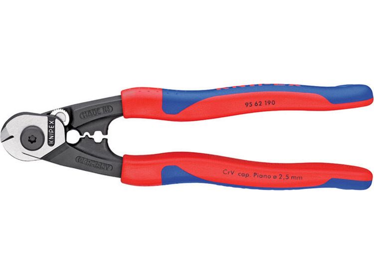 Draper 36142 Knipex 95 62 190 190mm Forged Wire Rope Cutters with Heavy Duty Handles