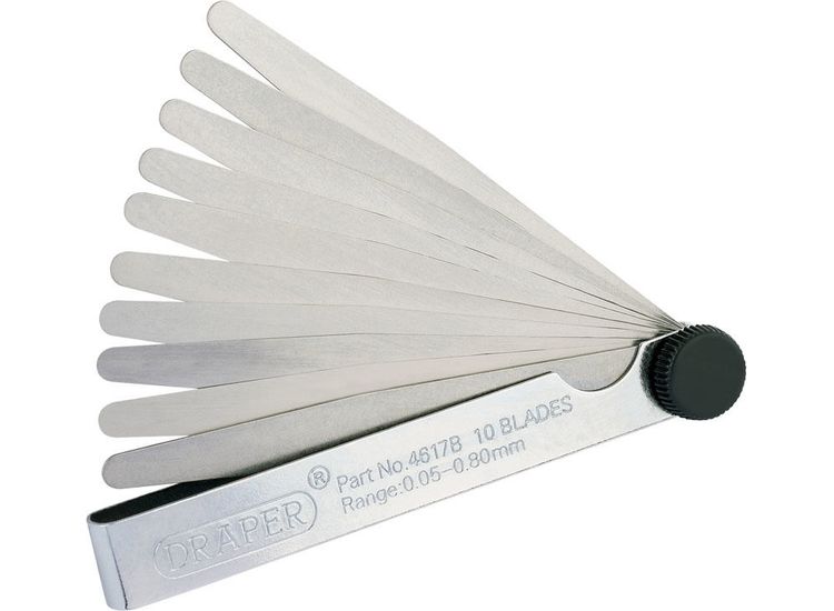 Draper 36169 10 Blade Metric Feeler Gauge Set