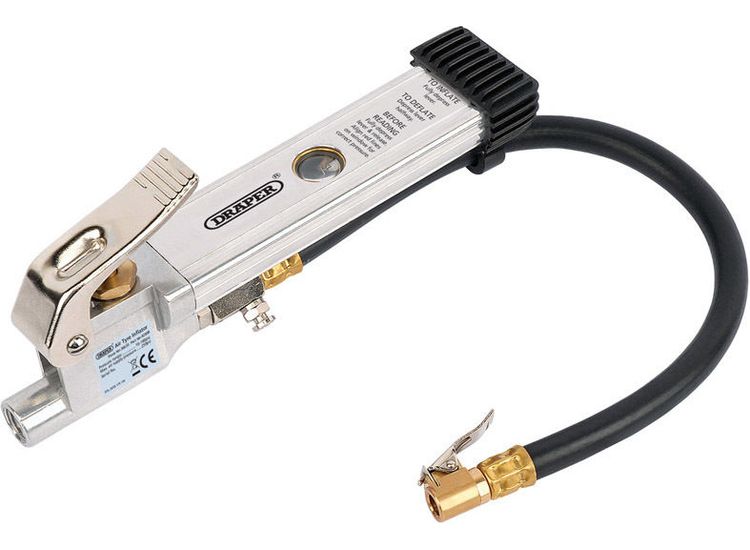 Draper 36633 Air Line Inflator with Open Ended Clip On Connector