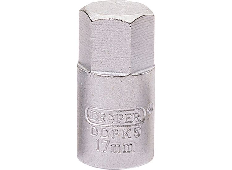 Draper 38323 17mm Hexagon 3/8 Sq. Dr. Drain Plug Key