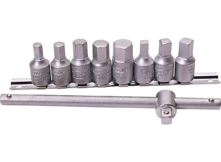 Draper 38329 3/8" Sq. Dr. Drain Plug Key Set (10 Piece)