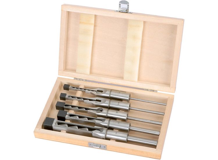 Draper 40406 Hollow Square Mortice Chisel and Bit Set (5 Piece)