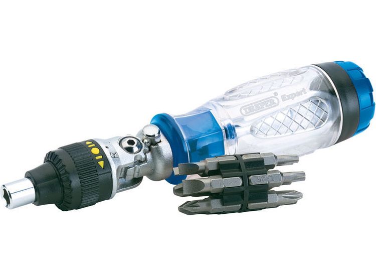 Draper 40855 Ratcheting Screwdriver and Bit Set (14 Piece)