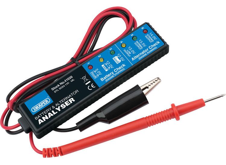 Draper 41026 Battery and Alternator Analyser for 12V DC Systems