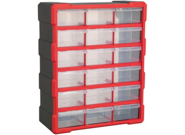 Sealey APDC18R Cabinet Box 18 Drawer - Red/Black