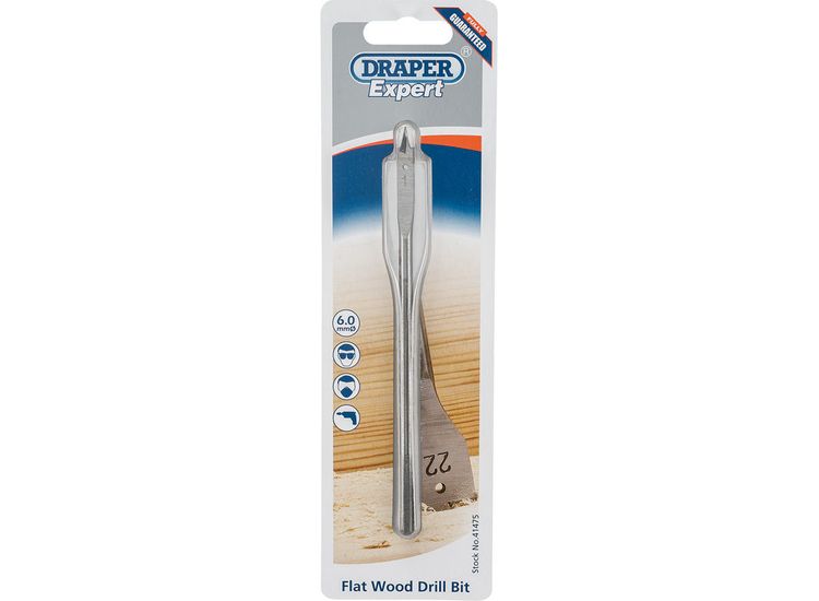Draper 41475 6.0mm Flat Wood Bit