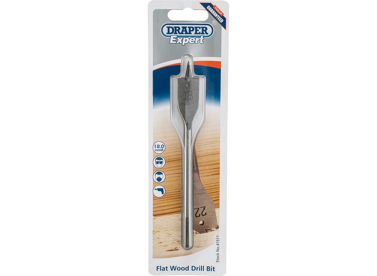 Draper 41511 18.0mm Flat Wood Bit