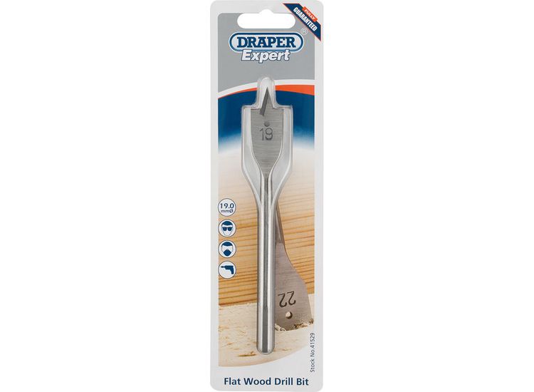 Draper 41529 19.0mm Flat Wood Bit