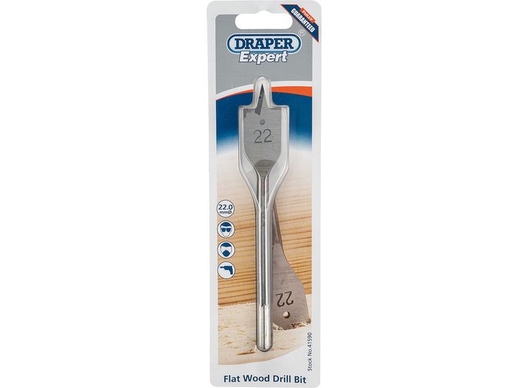 Draper 41590 22.0mm Flat Wood Bit