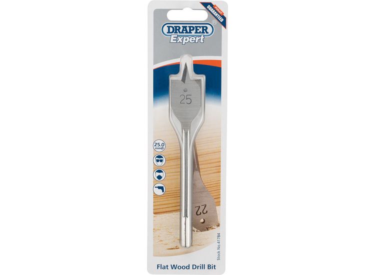 Draper 41784 25.0mm Flat Wood Bit
