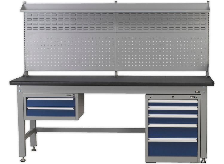 Sealey API2100COMB02 2.1m Complete Industrial Workstation &amp; Cabinet Combo