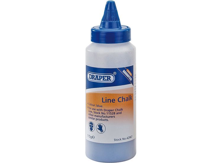 Draper 42967 115G Plastic Bottle of Blue Chalk for Chalk Line